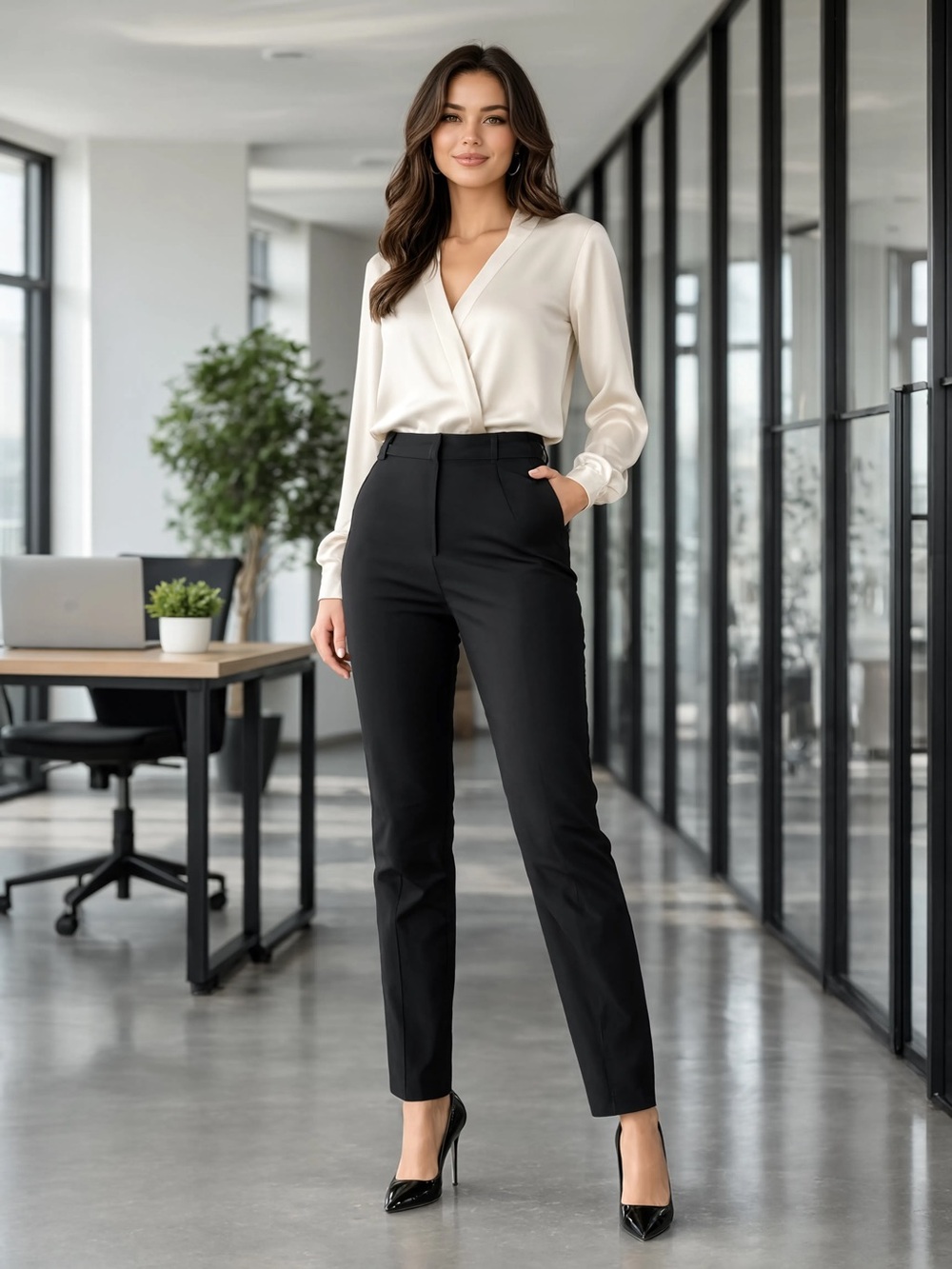 🌻5/$30🌻 Aritzia | T. BABATON Classic High-Waist Black Tailored Fit Pants
